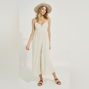 Beautiful linen/flax color jumpsuit